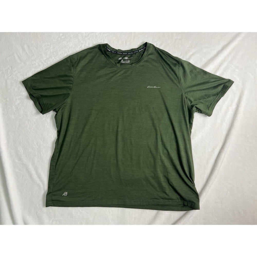Eddie Bauer FreeDry Moisture Wicking Men's XXL Green Crew Neck T-Shirt